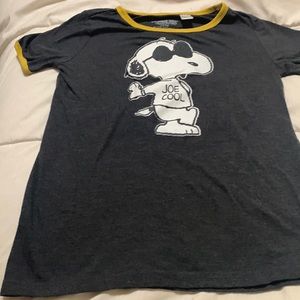 Peanuts Joe Cool Snoopy ringed tshirt